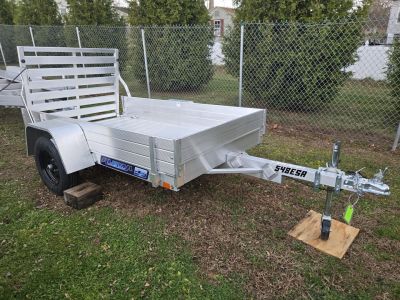 New 4' 5" x 8' ALUMA 548 ESA Aluminum Utility Trailer, 2K GVWR ***w/ 12" Solid Side Kit