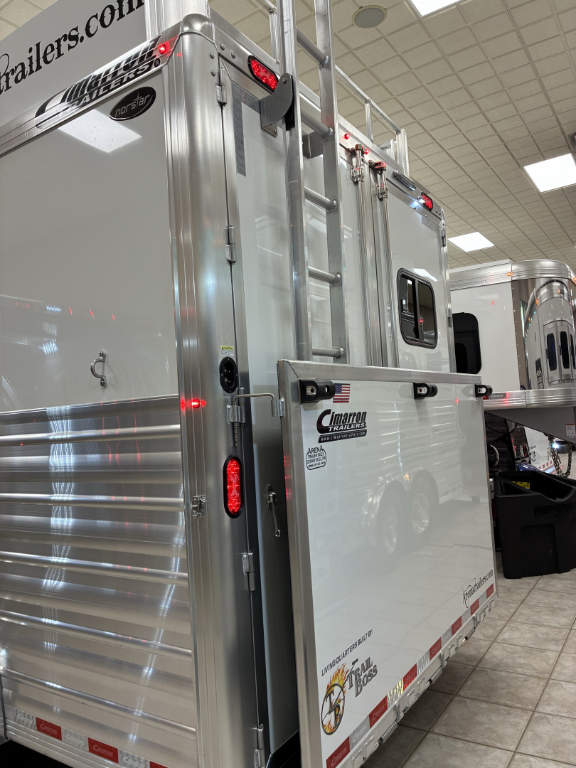 New 2026 Cimarron Trailers 3 Horse 10' 8" Trail Boss Conversions Living Quarters Horse Trailer