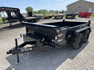 New 2026 H&H Black 62"x10' 7k Single Ram Homeowner Dump Trailer