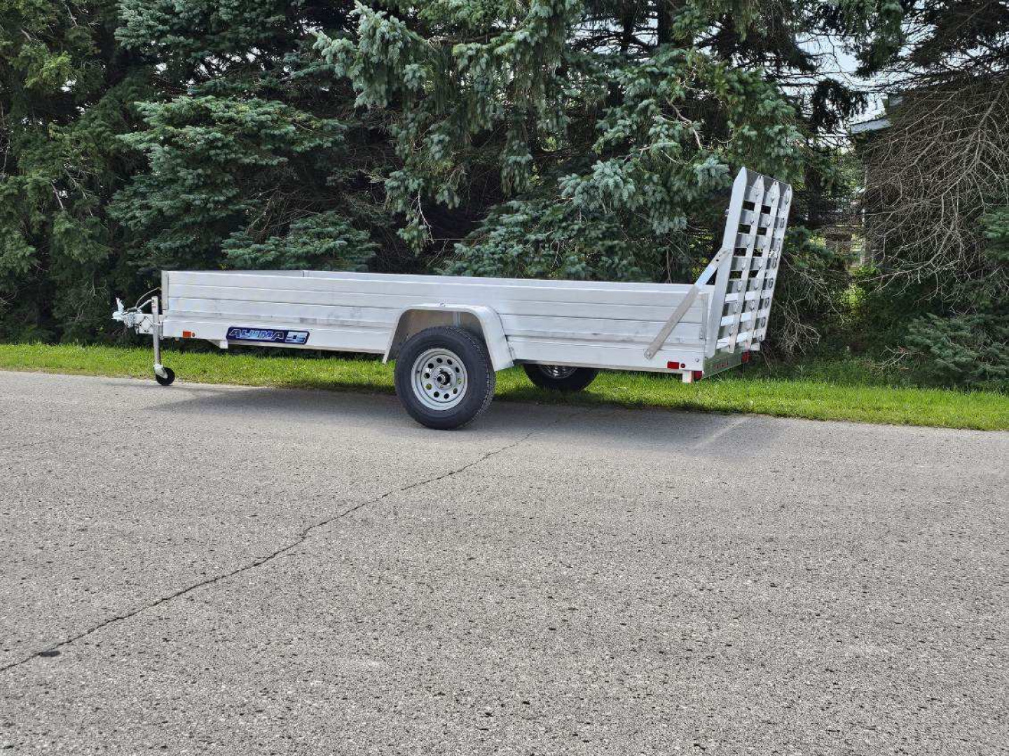 New 2026 Aluma 7810ESA-S-TG Utility Trailer/ ALL Aluminum / 78" Wide X 10' Long / 12" Open Side Rail Kit/10′ Ladder rack rails