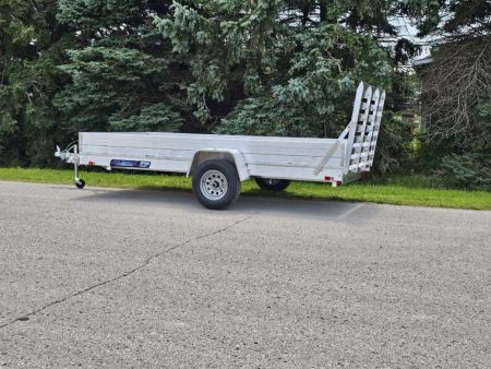 New 2026 Aluma 7810ESA-S-TG Utility Trailer/ ALL Aluminum / 78" Wide X 10' Long / 12" Open Side Rail Kit/10′ Ladder rack rails