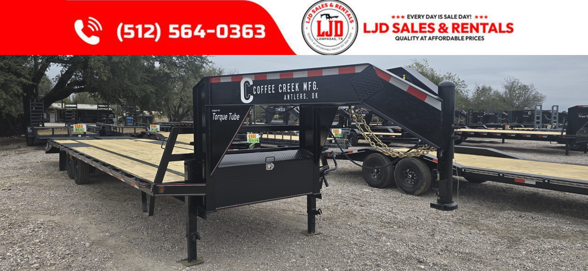New 2026 Coffee Creek - Gooseneck Flatbed Trailer 33' - 17900 GVWR