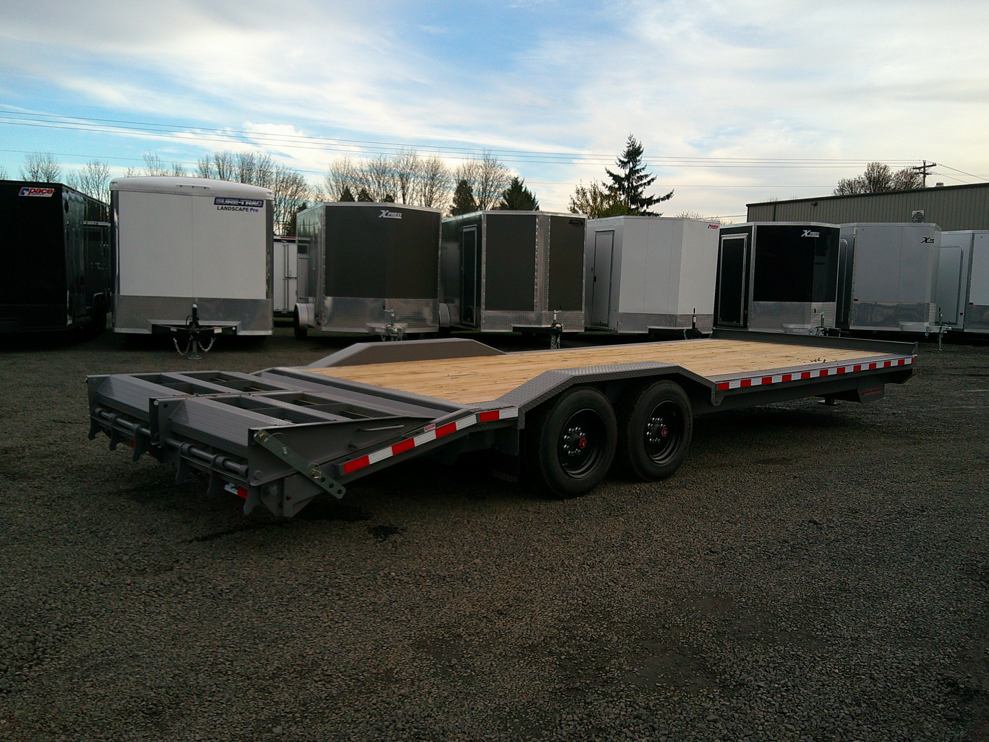 New 2025 Midsota 8.5x24 (18+6) Tilt Equipment Trailer