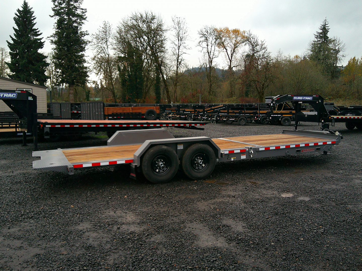 New 2025 Midsota 7x24 ( 16+8) Split Tilt Equipment Trailer