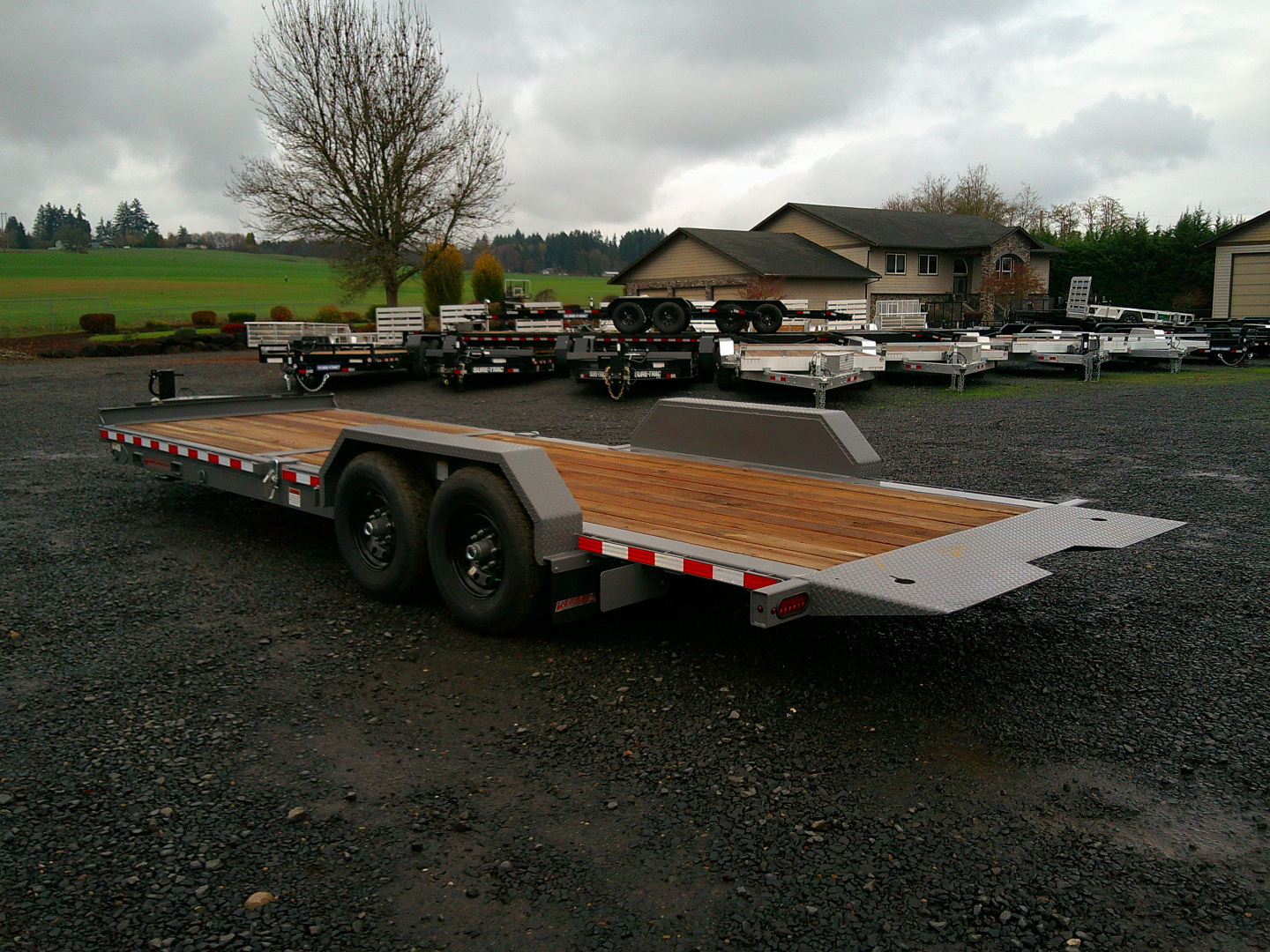 New 2025 Midsota 7x24 ( 16+8) Split Tilt Equipment Trailer