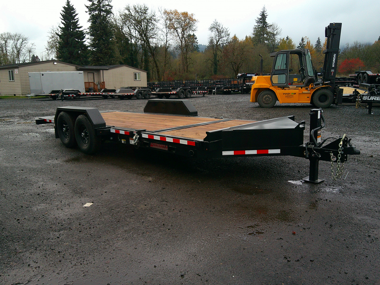 New 2026 Midsota 7x20 (16+4) 17.6 Split Tilt Equipment Trailer