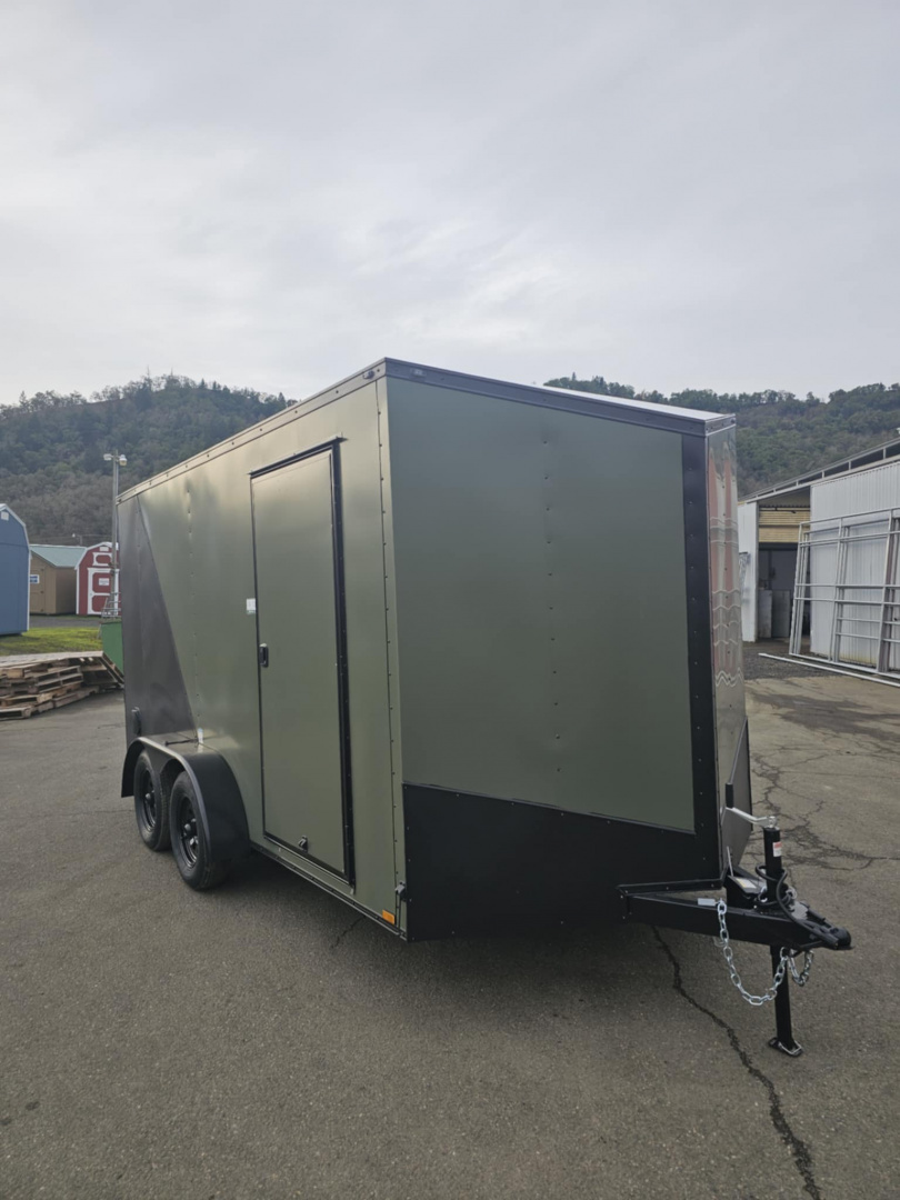New SALE! ENCLOSED CARGO 2026 CONTINENTAL VHW714TA2 7x14 7000 GVWR BLACK PACKAGE LOADED TRAILER RAMP
