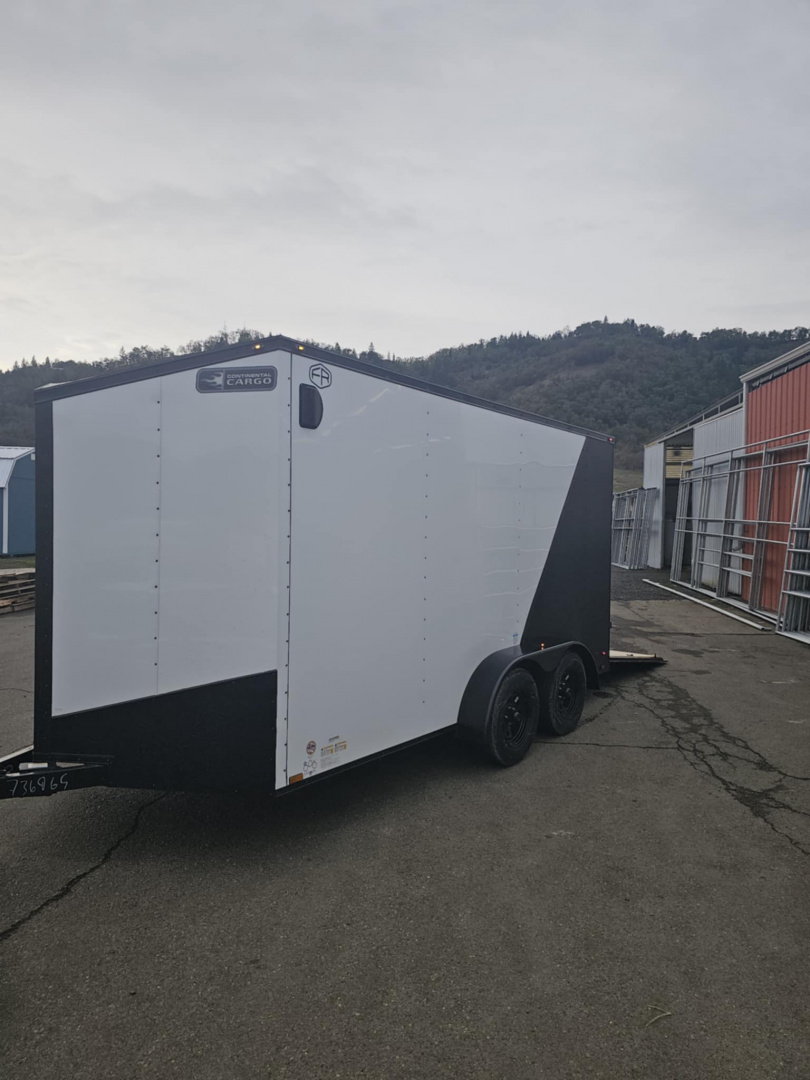New SALE! ENCLOSED CARGO 2026 CONTINENTAL VHW714TA2 7x14 7000 GVWR BLACK PACKAGE LOADED TRAILER RAMP