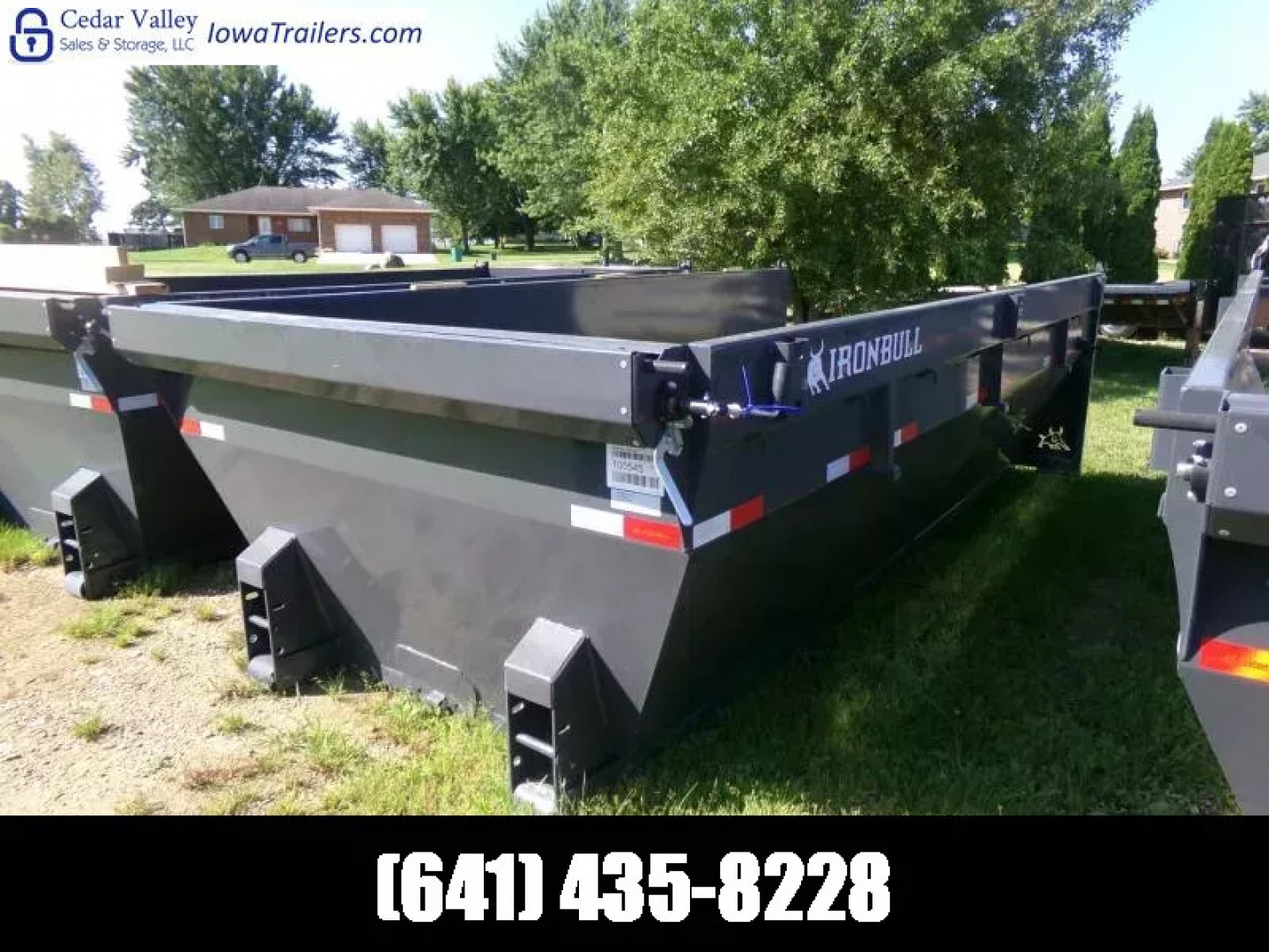 New 2026 Iron Bull 83 x 16 Roll-Off Bin-Gray Dump Trailer