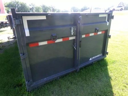 New 2026 Iron Bull 83 x 16 Roll-Off Bin-Gray Dump Trailer