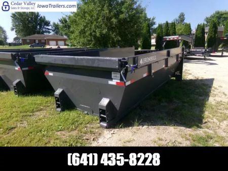 New 2026 Iron Bull 83 x 16 Roll-Off Bin-Gray Dump Bin