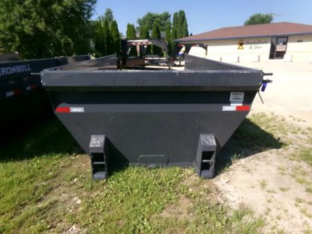 New 2026 Iron Bull 83 x 16 Roll-Off Bin-Gray Dump Bin