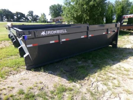New 2026 Iron Bull 83 x 16 Roll-Off Bin-Gray Dump Bin