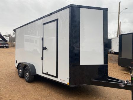 New 2026 Diamond Cargo 7x16taWHITE -BLK/OUT Cargo / Enclosed Trailer