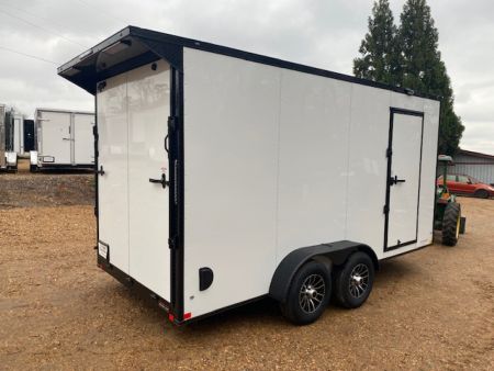 New 2026 Diamond Cargo 7x16taWHITE -BLK/OUT Cargo / Enclosed Trailer