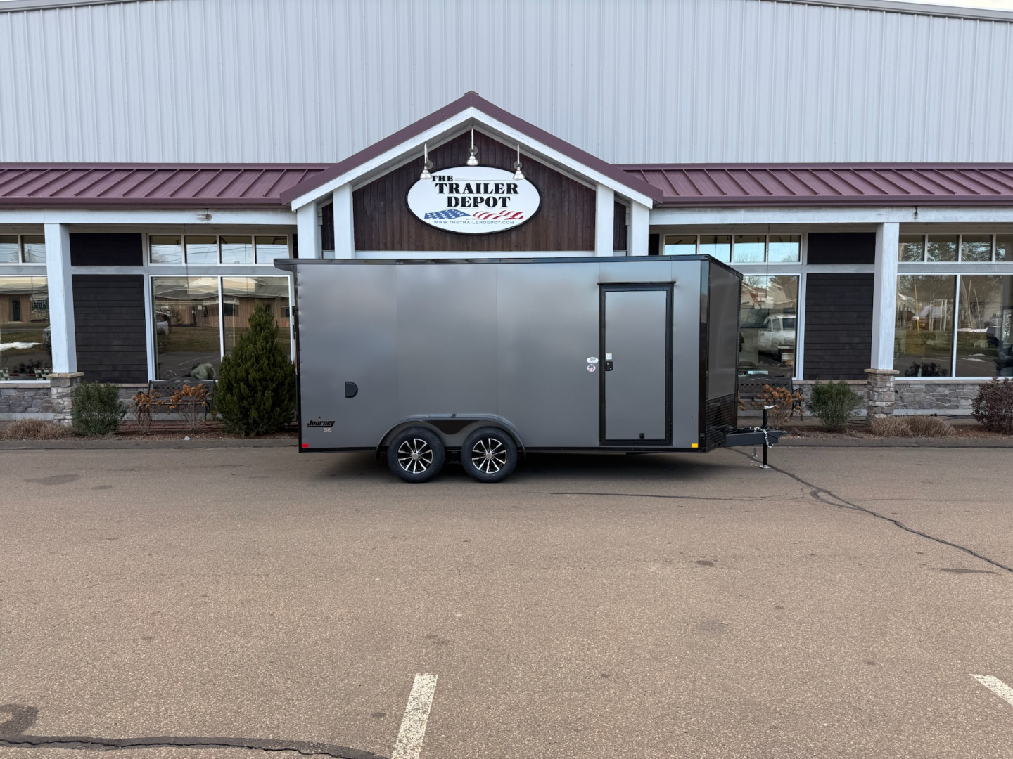 New Pace American 7' x 16' + V-Nose Enclosed Cargo Trailer with Ramp Door 7K