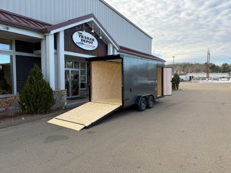 New Pace American 7' x 16' + V-Nose Enclosed Cargo Trailer with Ramp Door 7K