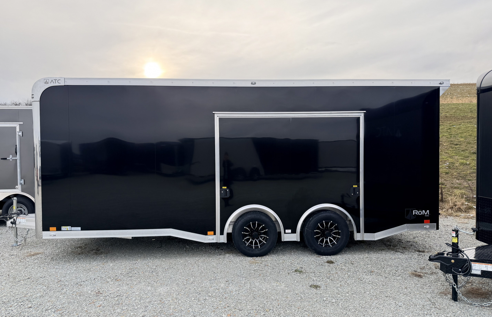 New 2026ATC 8.5 x 20 ROM400 Enclosed ALUMINUM Car Hauler w/ PED Door