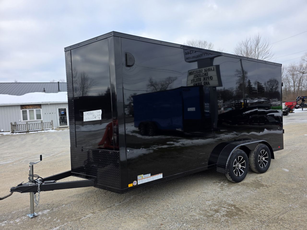 New 2026 Formula Trailers 7x16 7' INSIDE 080 SCREWLESS BLACKOUT DRINGS ALUM WHEELS SXS UTV GOLFCART Cargo / Enclosed Trailer