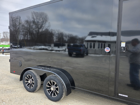 New 2026 Formula Trailers 7x16 7' INSIDE 080 SCREWLESS BLACKOUT DRINGS ALUM WHEELS SXS UTV GOLFCART Cargo / Enclosed Trailer