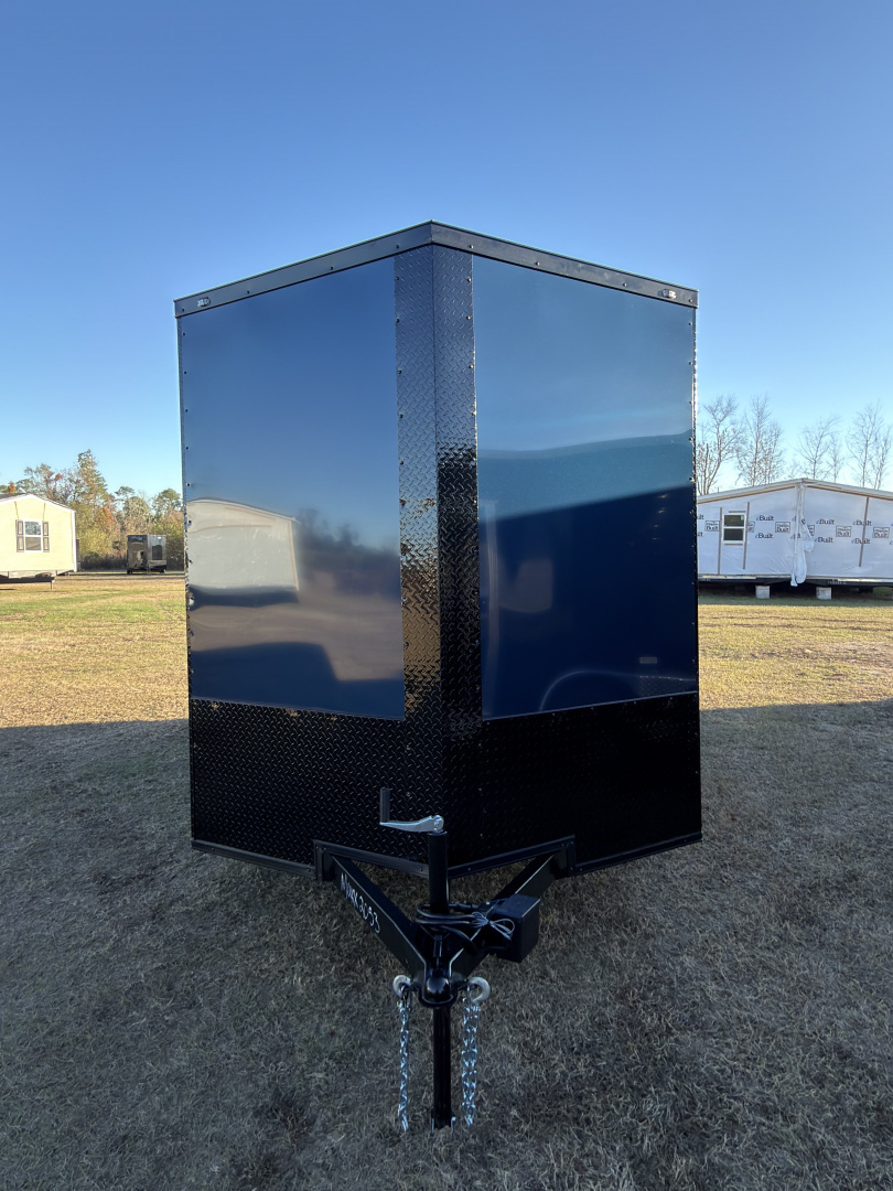 New 2026 Cargo United 7x14TA 7' Tall .080 Indigo Blue PolyCor Blackout Package Rear Wing Spoiler Cargo / Enclosed Trailer