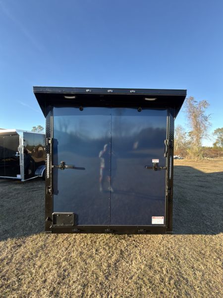 New 2026 Cargo United 7x14TA 7' Tall .080 Indigo Blue PolyCor Blackout Package Rear Wing Spoiler Cargo / Enclosed Trailer