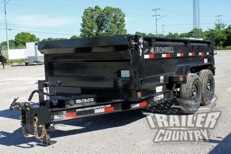 New 2026 New Model 6'x12' Tandem Axle, Bumper Pull, Scissor Hoist Hydraulic Dump Trailer, 7 GA. Floor and 3 Way Combo Spreader Gate.