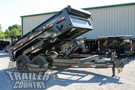 New 2026 New Model 6'x12' Tandem Axle, Bumper Pull, Scissor Hoist Hydraulic Dump Trailer, 7 GA. Floor and 3 Way Combo Spreader Gate.