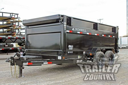 New 2026 New 7' x 16' Iron Bull Scissor Hoist Hydraulic Dump Trailer w/ 36" High Sides, Remote Power Up & Down, and MORE!