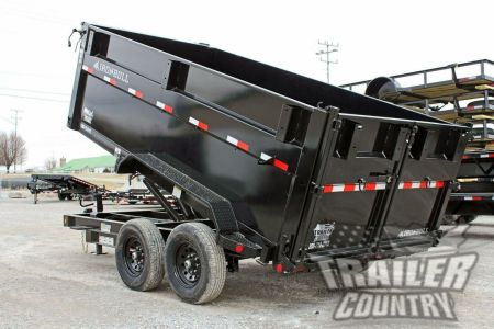 New 2026 New 7' x 16' Iron Bull Scissor Hoist Hydraulic Dump Trailer w/ 36" High Sides, Remote Power Up & Down, and MORE!