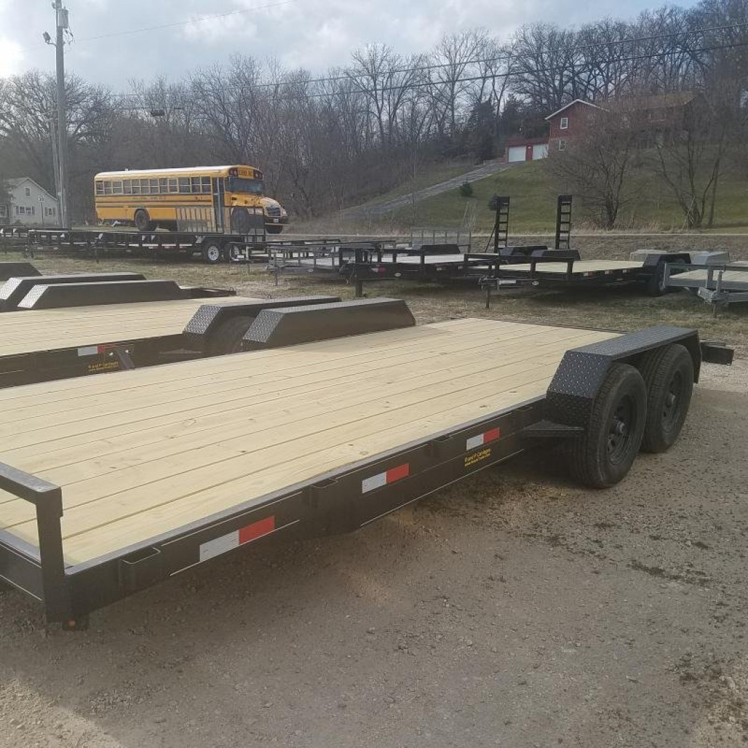 New 2026 MEB 7x20 Open Wood Deck Auto Hauler Car / Racing Trailer 7K