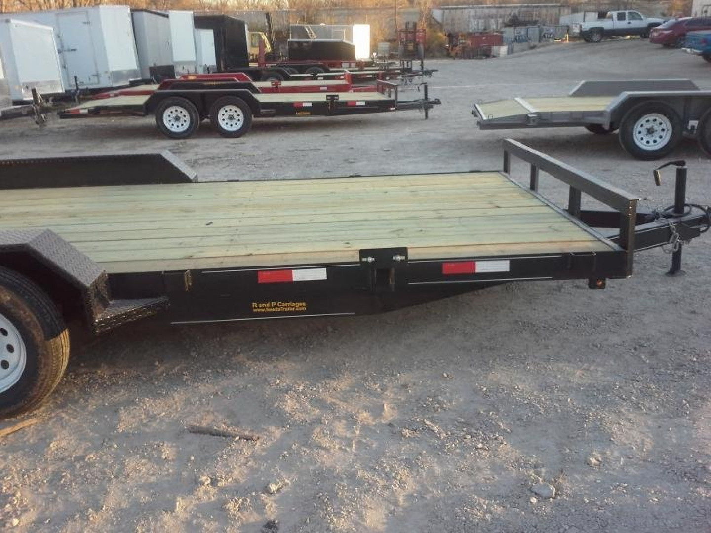 New 2026 MEB 7x20 Open Wood Deck Auto Hauler Car / Racing Trailer 7K