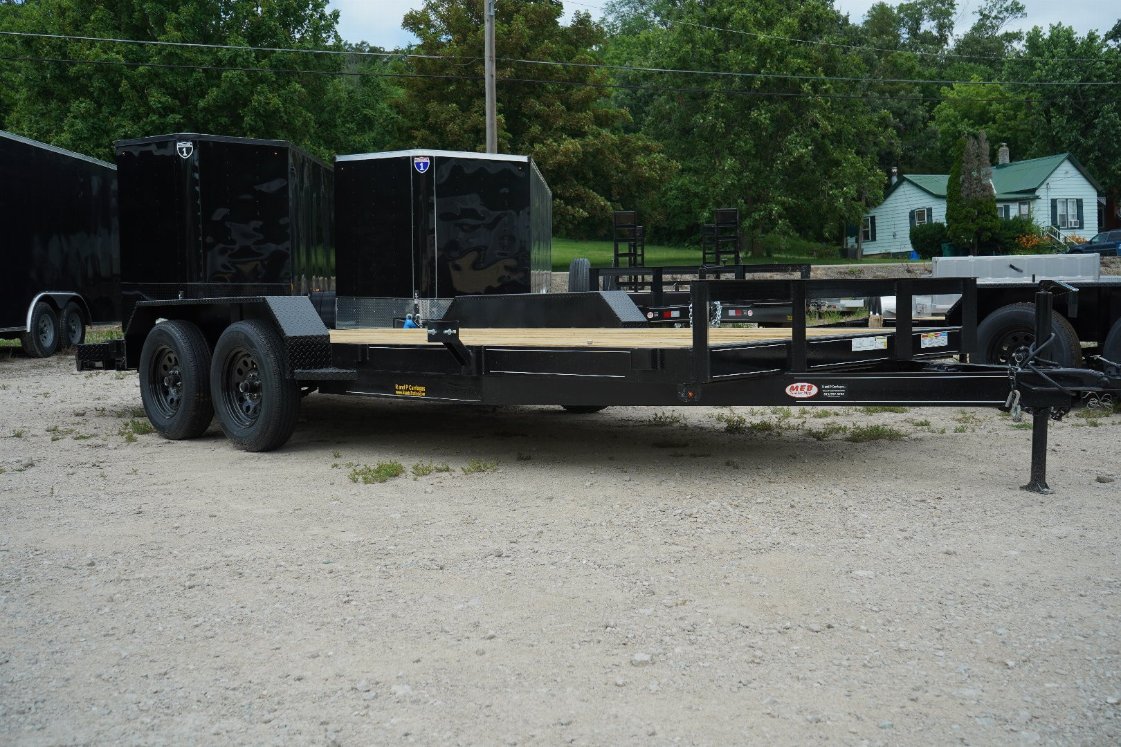 New 2026 MEB 7x20 Open Wood Deck Auto Hauler Car / Racing Trailer 7K