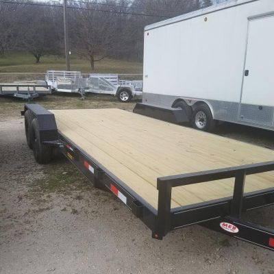 New 2026 MEB 7x20 Open Wood Deck Auto Hauler Car / Racing Trailer 7K