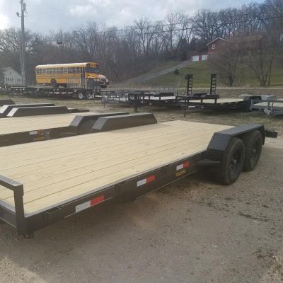 New 2026 MEB 7x20 Open Wood Deck Auto Hauler Car / Racing Trailer 7K