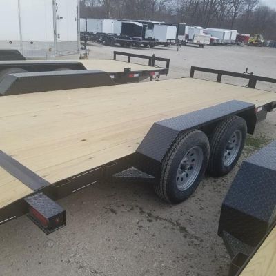New 2026 MEB 7x20 Open Wood Deck Auto Hauler Car / Racing Trailer 7K