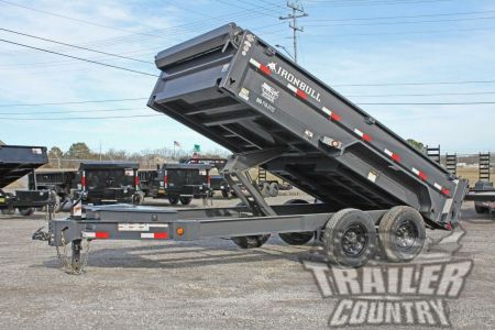 New 2026 New Model 7'x14' Tandem Axle, Bumper Pull, Scissor Hoist Hydraulic Dump Trailer, 7 Gauge Steel Floor, and 3 Way Combo Spreader Gate.