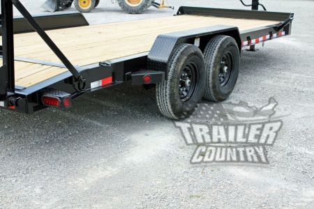 New 2026 New 7' x 22' Heavy Duty 14K Heavy Equipment Trailer w/ Spring Assisted Ramps, Heavy Duty 8" I-Beam Main Frame & Supersized Tool Box.