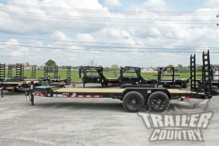 New 2026 New 7' x 22' Heavy Duty 14K Heavy Equipment Trailer w/ Spring Assisted Ramps, Heavy Duty 8" I-Beam Main Frame & Supersized Tool Box.