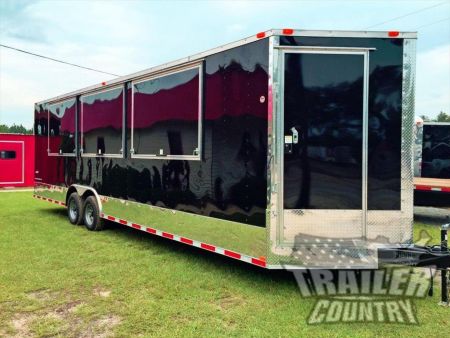 New 2026 New Heavy Duty Elite Series Model 8.5 x 28 Tandem Axle, V-Nosed Enclosed Trailer w/ Vending Options