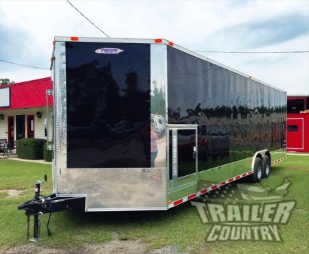 New 2026 New Heavy Duty Elite Series Model 8.5 x 28 Tandem Axle, V-Nosed Enclosed Trailer w/ Vending Options