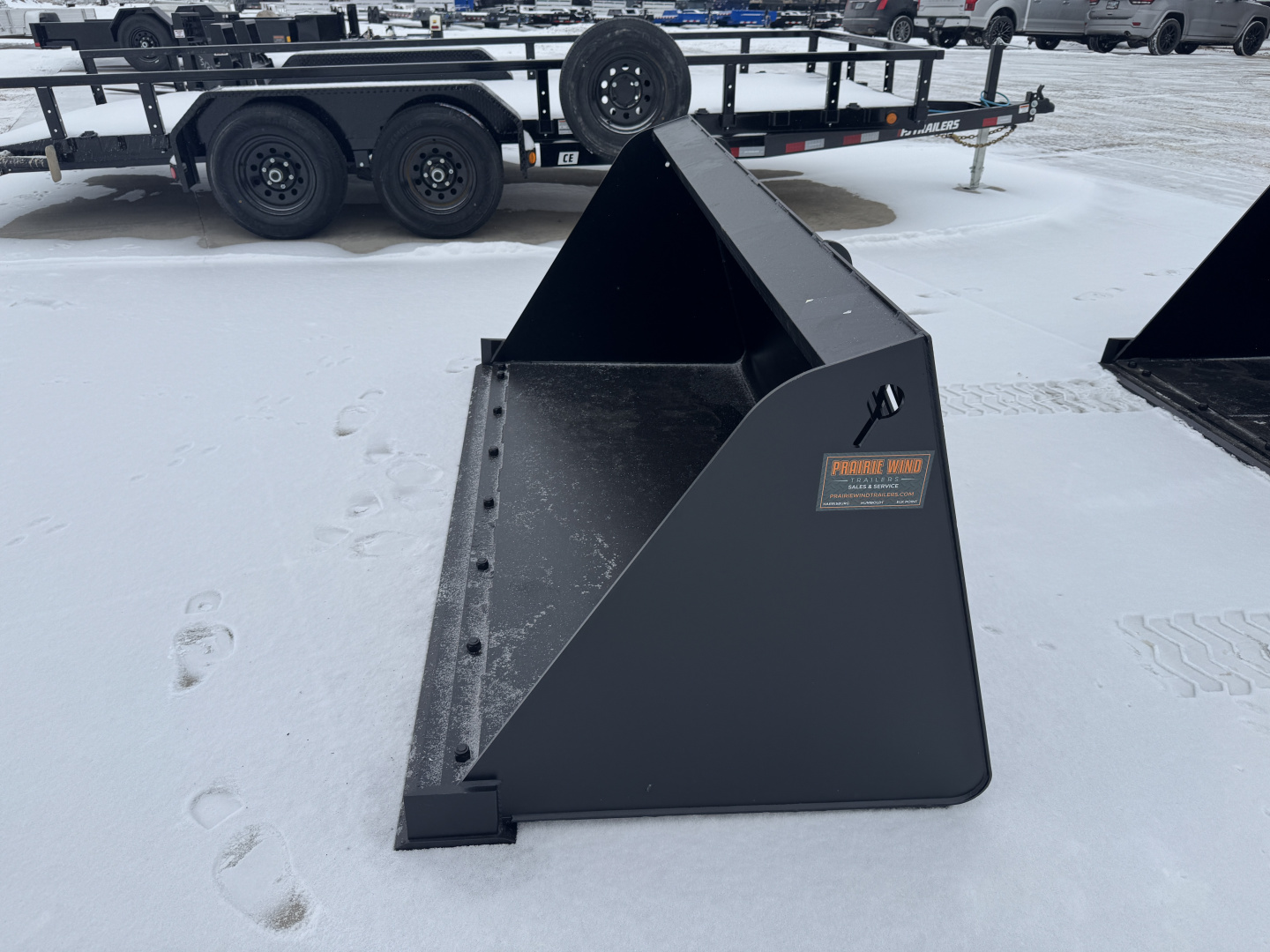 New 2026 Jenkins Iron and Steel 7' Skid Steer Snow Bucket Attachment