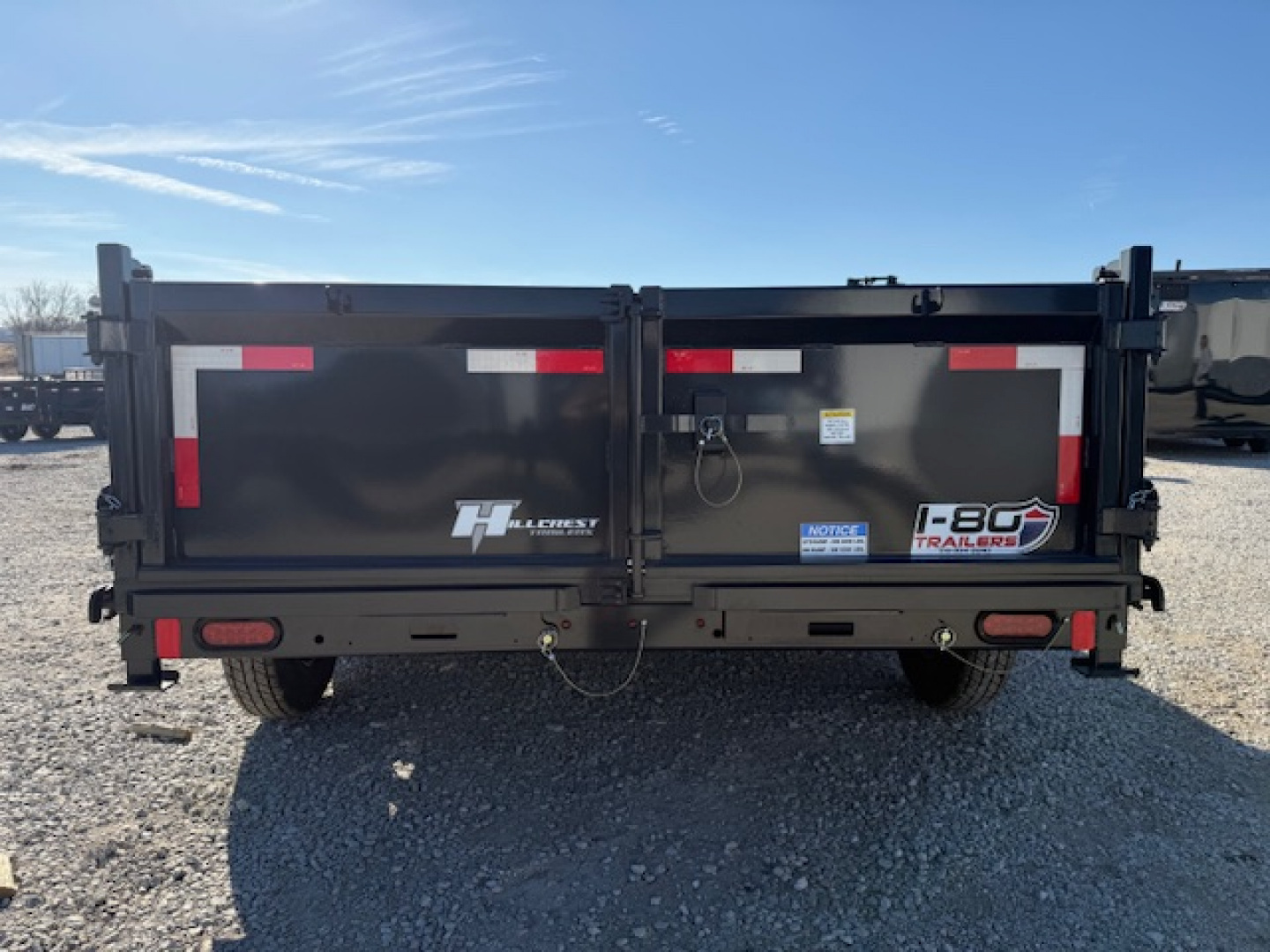 New 2026 Hillcrest Deep Charcoal 7'x14' 15.4k Demco Coupler Dump Trailer