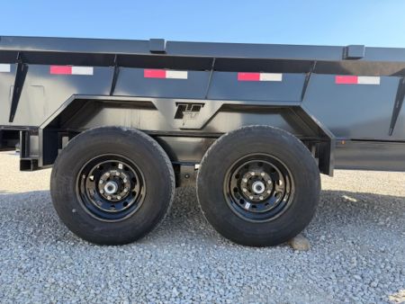 New 2026 Hillcrest Deep Charcoal 7'x14' 15.4k Demco Coupler Dump Trailer
