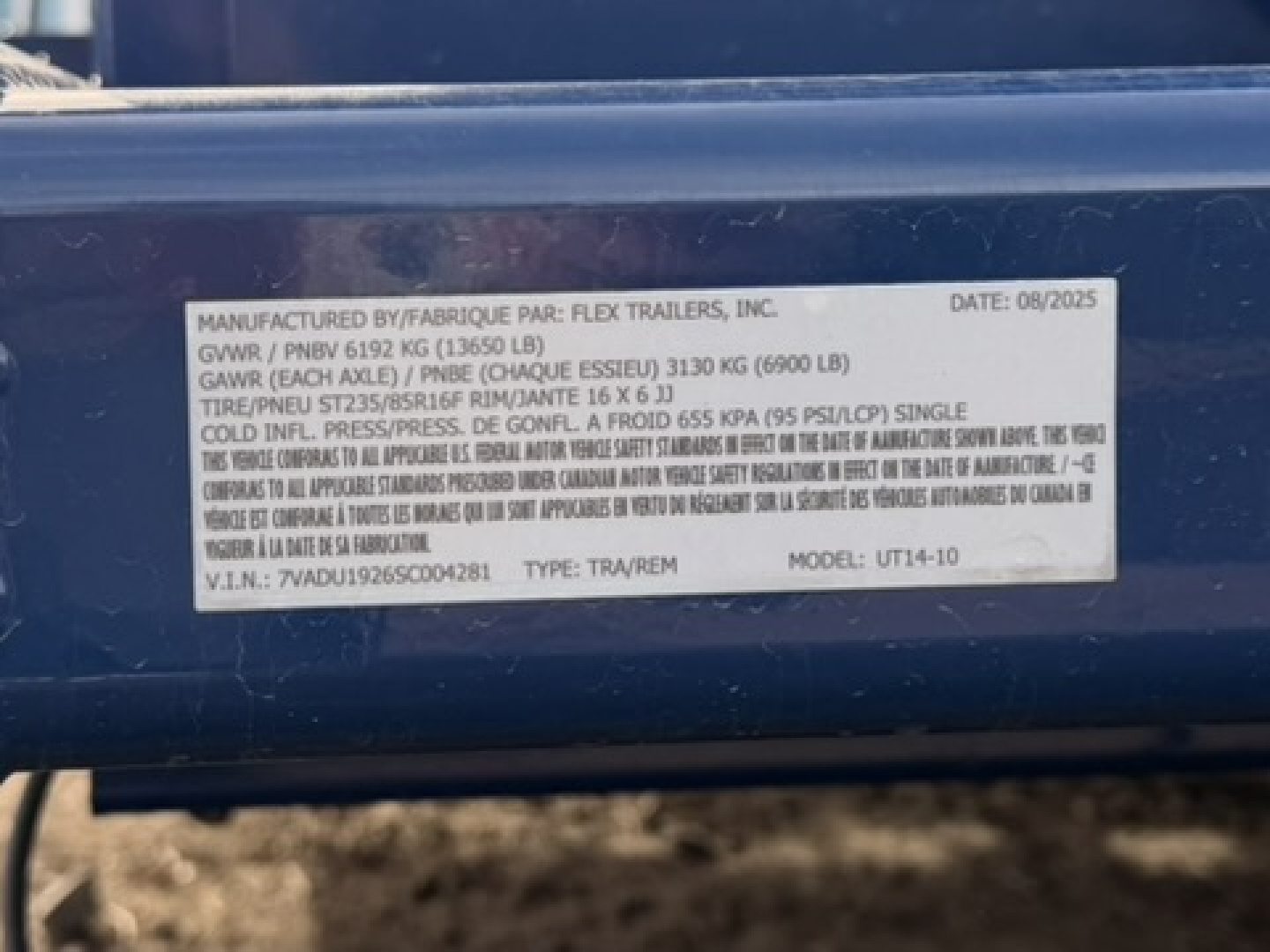 New 2025 Air Tow UT14-10 Drop Deck Trailer