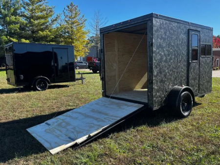 New 2027 6X10 -Enclosed Trailer -3500LB Single Axle -Camo- Blackout