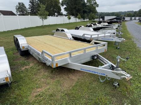 New 2026 Mission MOCH8X18W 10K 18 Foot Wood Deck Car Hauler 10000 LB GVW