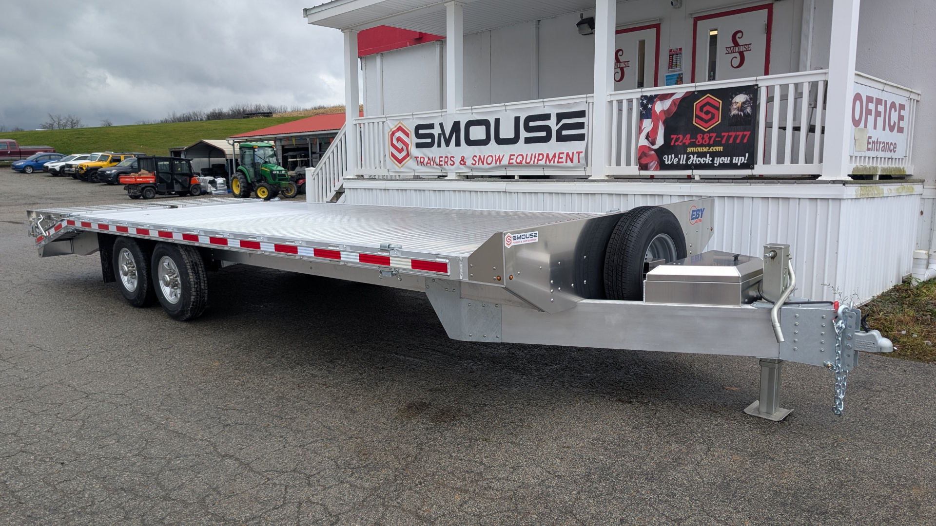 New 2025 EBY 20' ALL ALUMINUM Deckover Tagalong w/ 50/50 Fold Flat Ramps