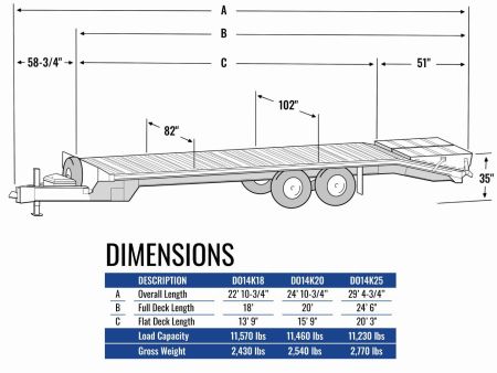 New 2025 EBY 20' ALL ALUMINUM Deckover Tagalong w/ 50/50 Fold Flat Ramps