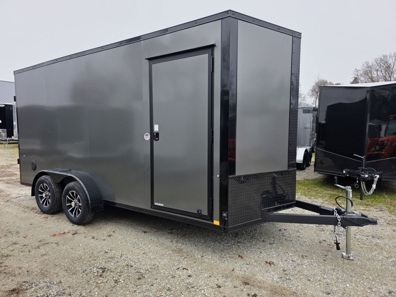 New 2026 Formula Trailers 7x16 7' INSIDE 080 SCREWLESS BLACKOUT DRINGS ALUM WHEELS SXS UTV GOLFCART Cargo / Enclosed Trailer